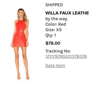 Faux leather mini dress